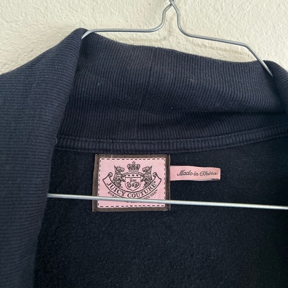 Y2K Juicy Couture Open Front Cardigan Women’s Size Medium Adjustable Tie Cotton - Picture 8 of 10